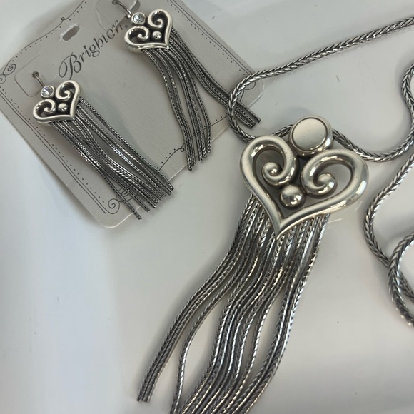 Brighton Jewelry - ✨ Elegant Brighton Silver Heart Tassel Necklace ✨
